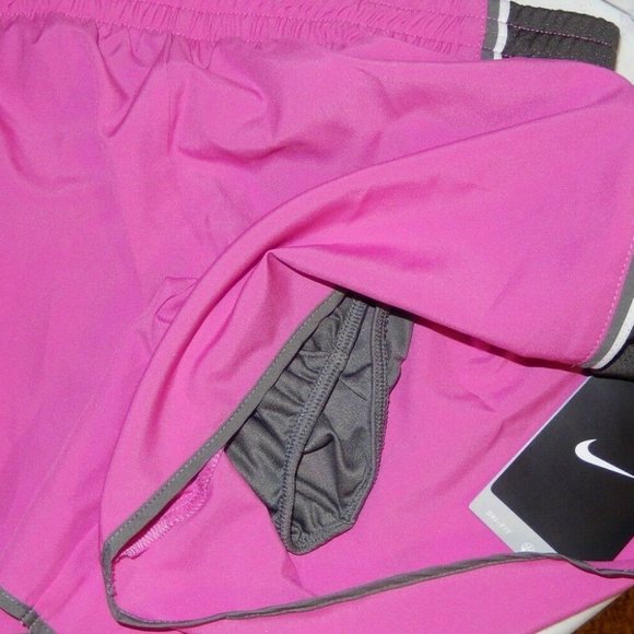 New Nike Small Shorts Dri-Fit Pink Purple Gray Shorts NWT - Picture 5 of 7